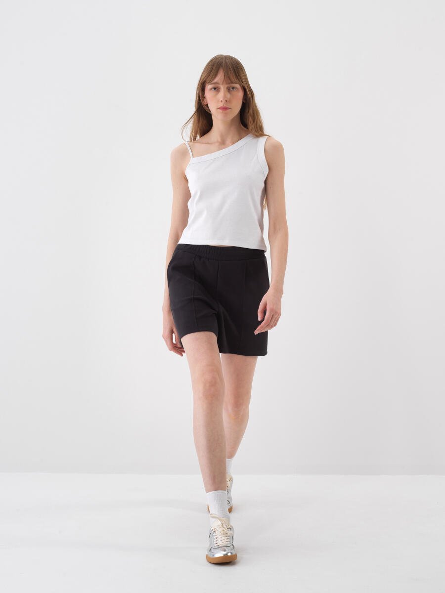 Beyaz Regular Fit Pamuklu Bluz - 2