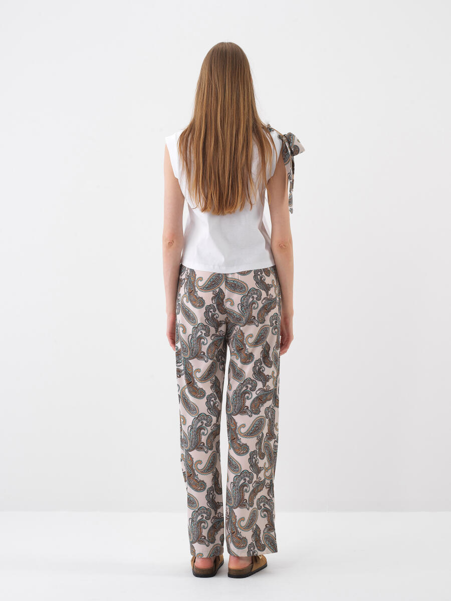 Beyaz Regular Fit Pamuklu Bluz - 5