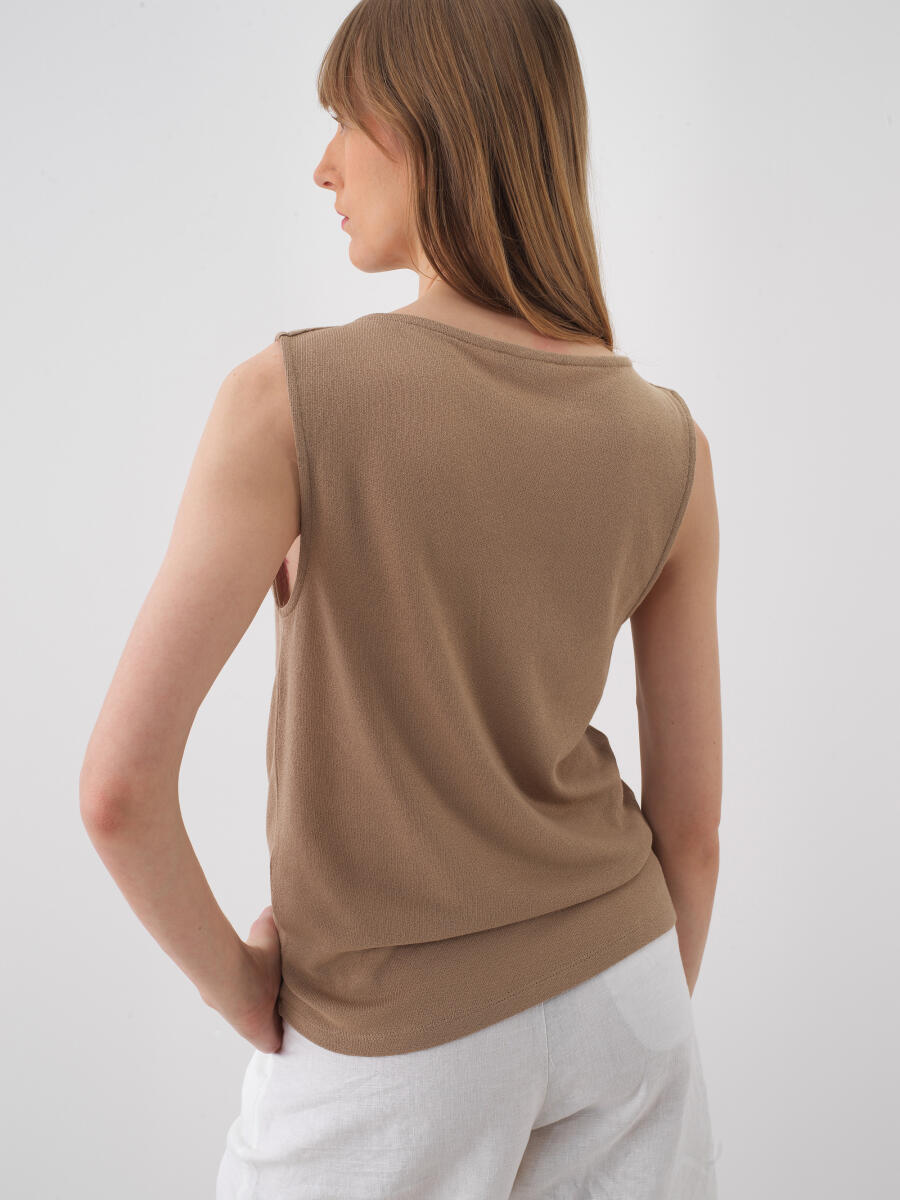 Camel Regular Fit Pamuklu Bluz - 4