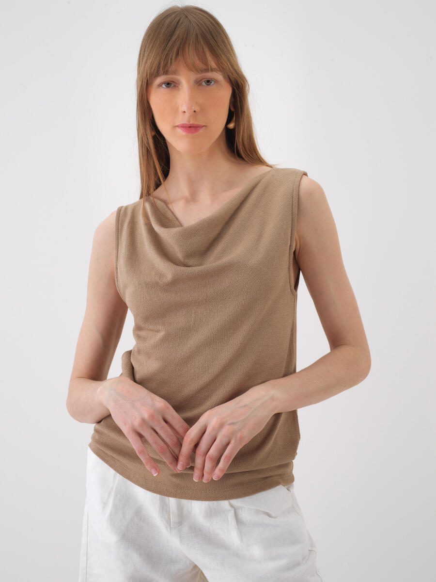 Camel Regular Fit Pamuklu Bluz