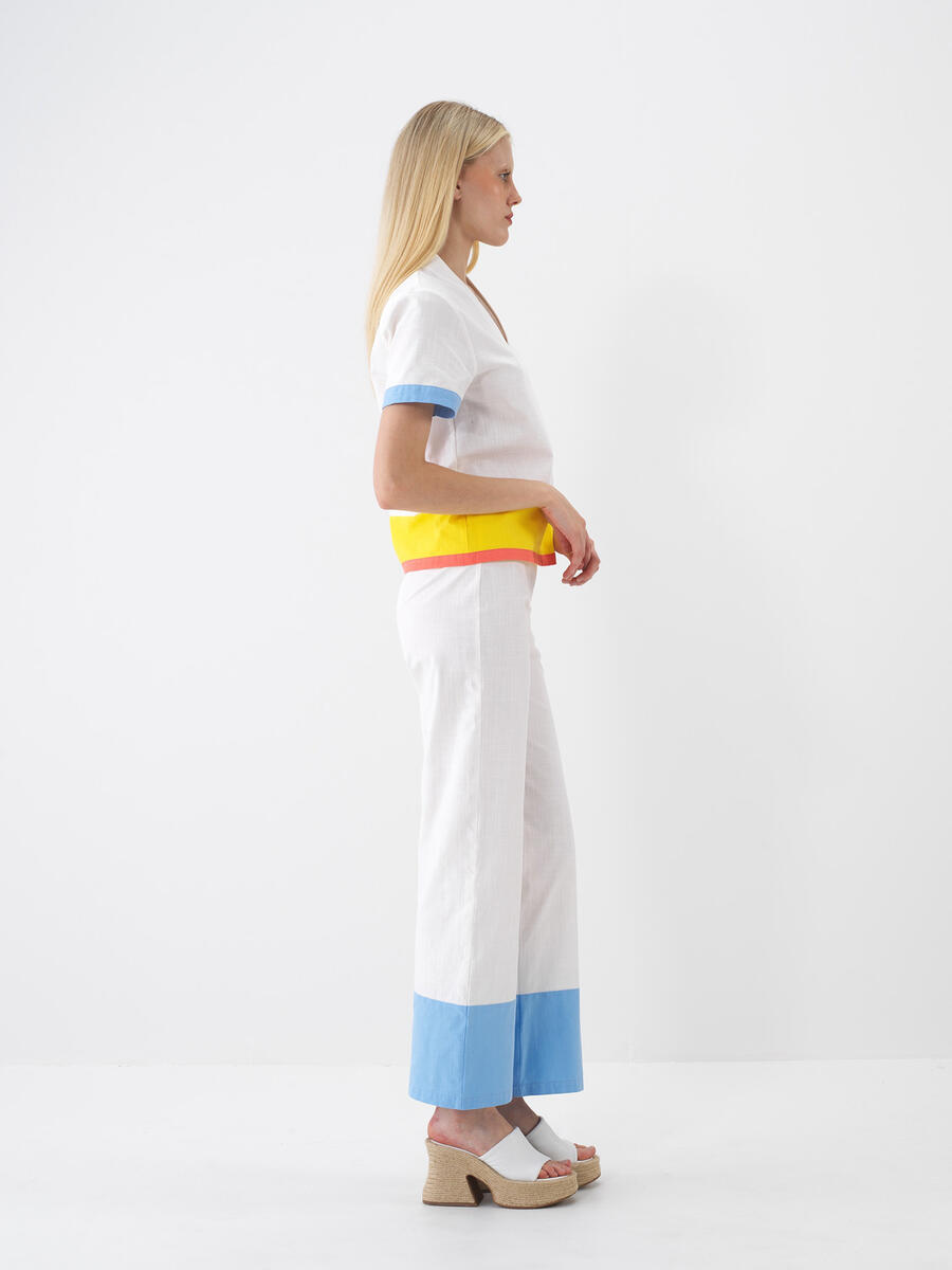 Ekru Regular Fit Pamuklu Bluz - 3