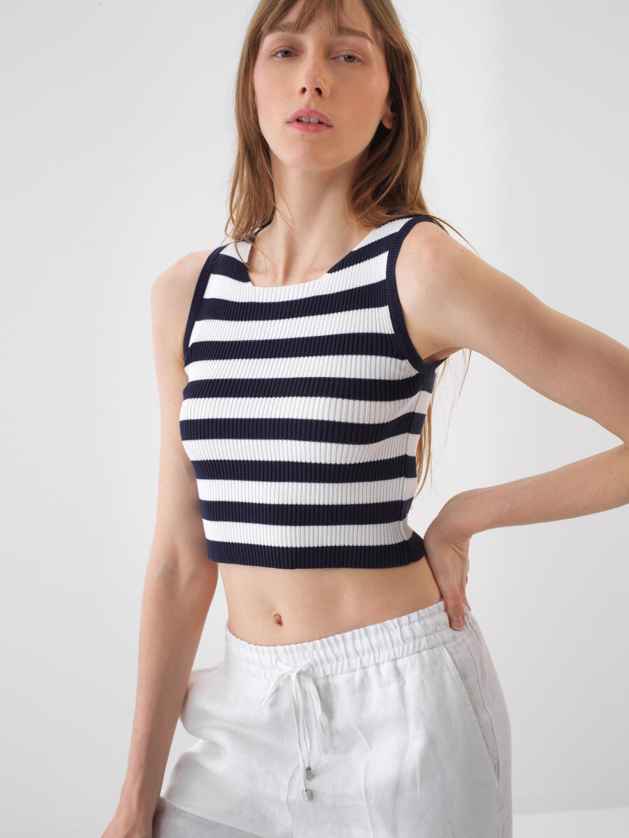 Lacivert Regular Fit Bluz