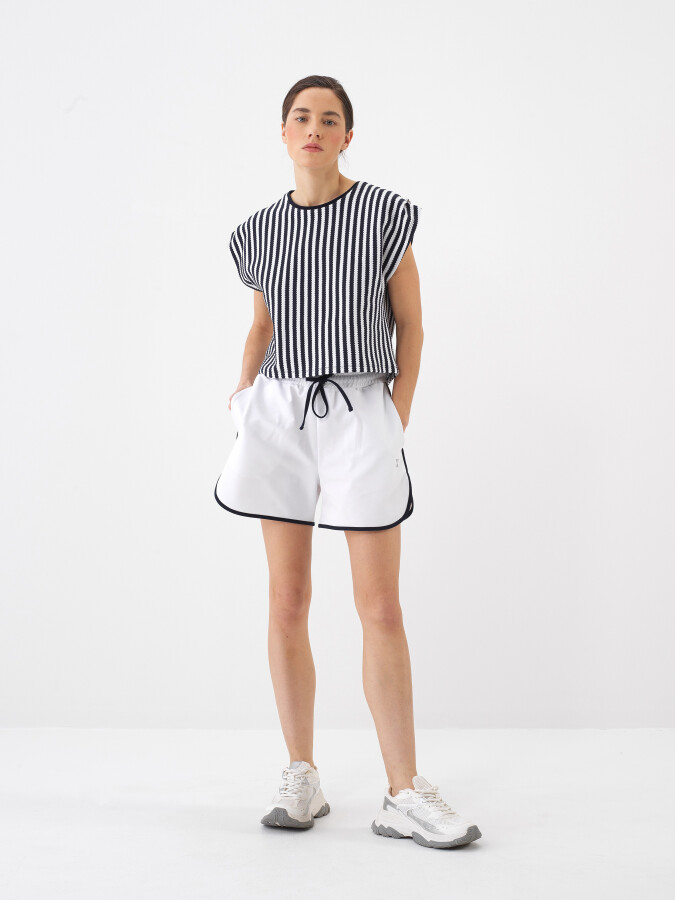 Lacivert Regular Fit Pamuklu Bluz - Xint