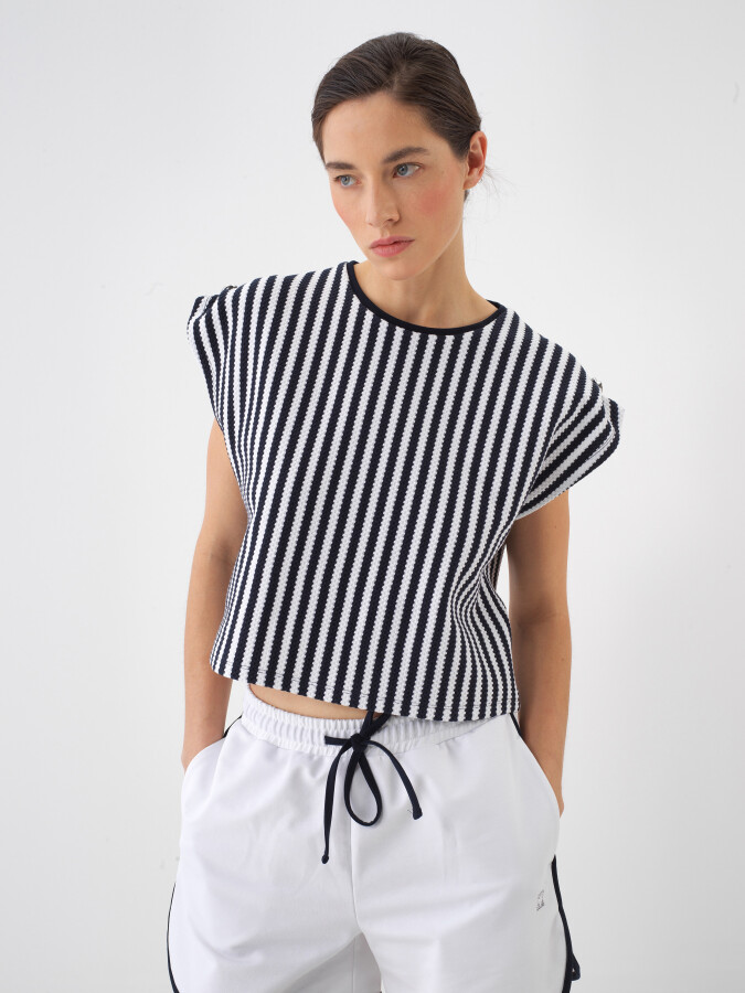 Lacivert Regular Fit Pamuklu Bluz - Xint