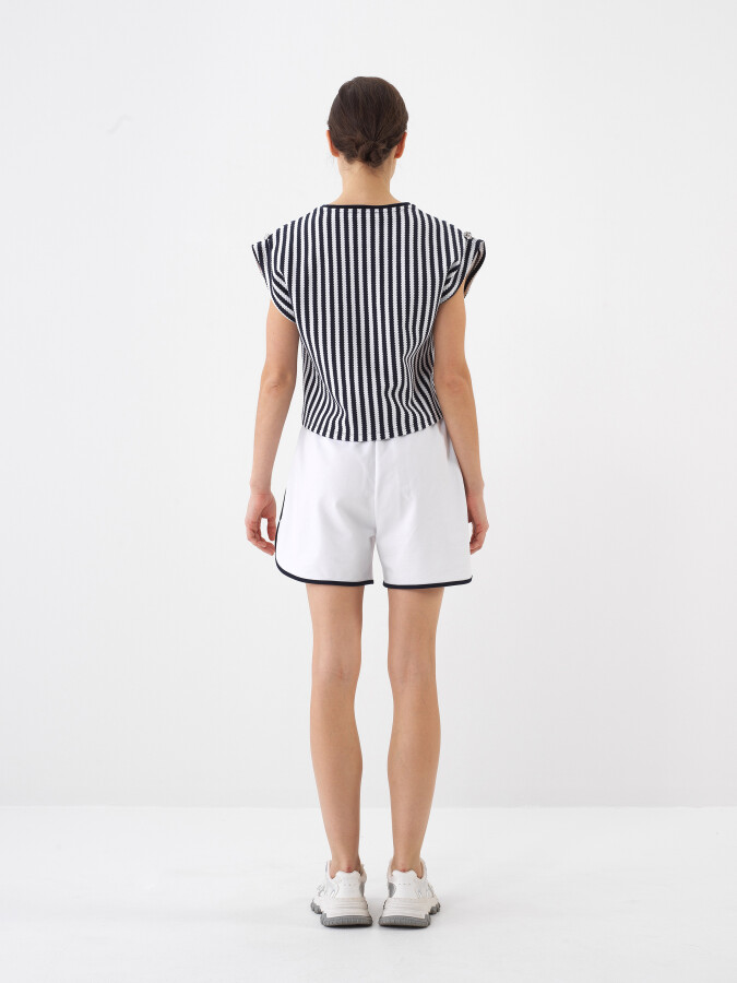 Lacivert Regular Fit Pamuklu Bluz - Xint