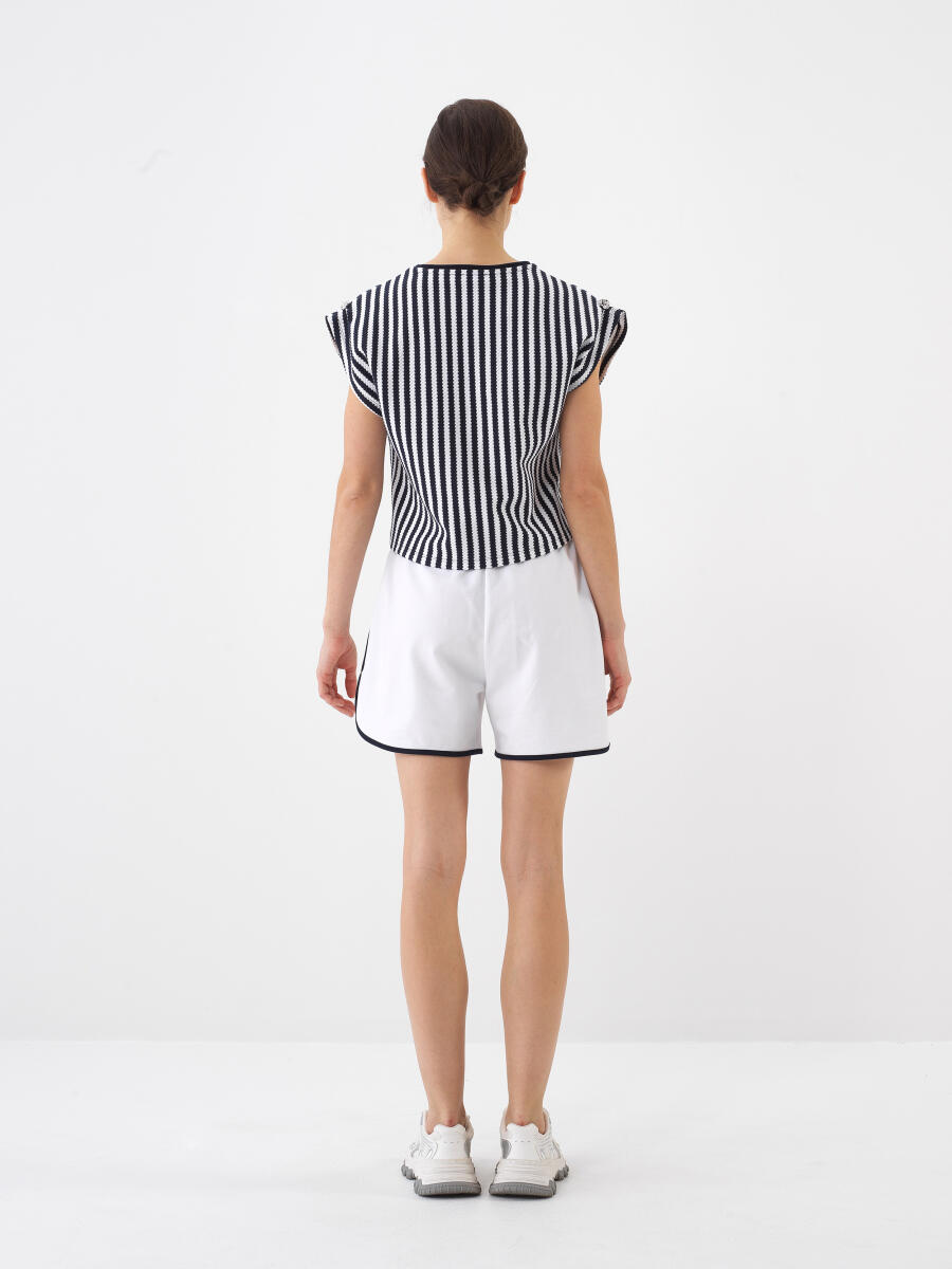Lacivert Regular Fit Pamuklu Bluz - 6