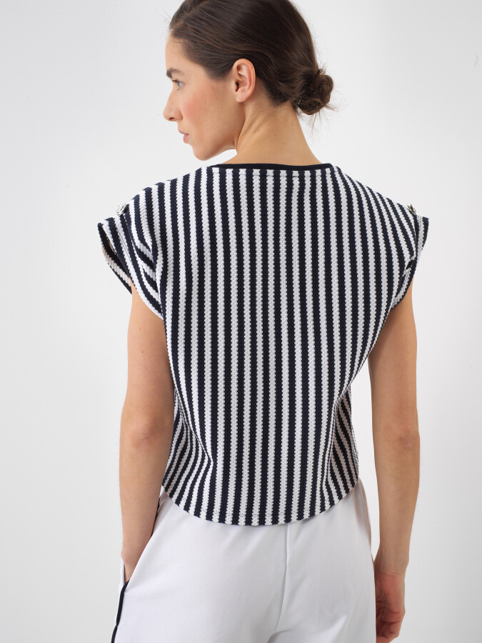 Lacivert Regular Fit Pamuklu Bluz - Xint