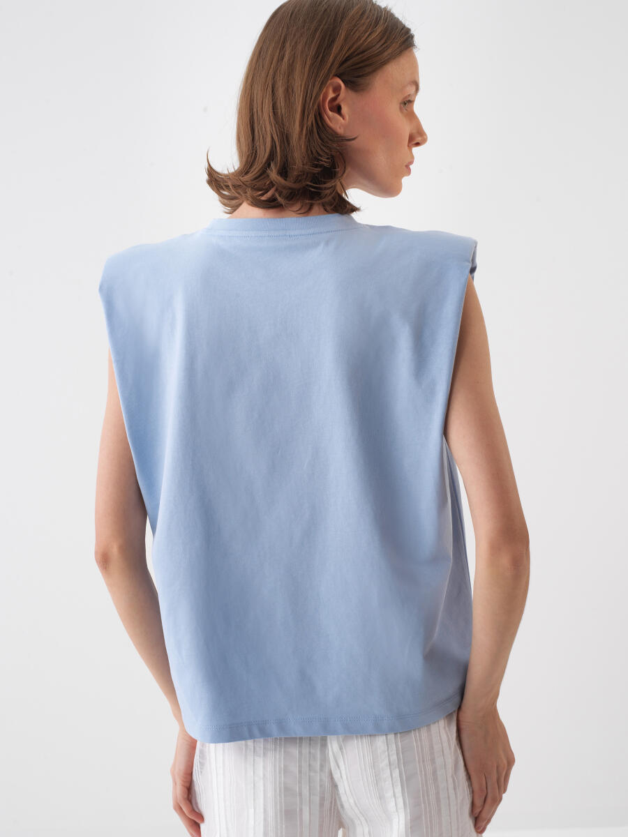 Mavi Regular Fit Pamuklu Bluz - 4