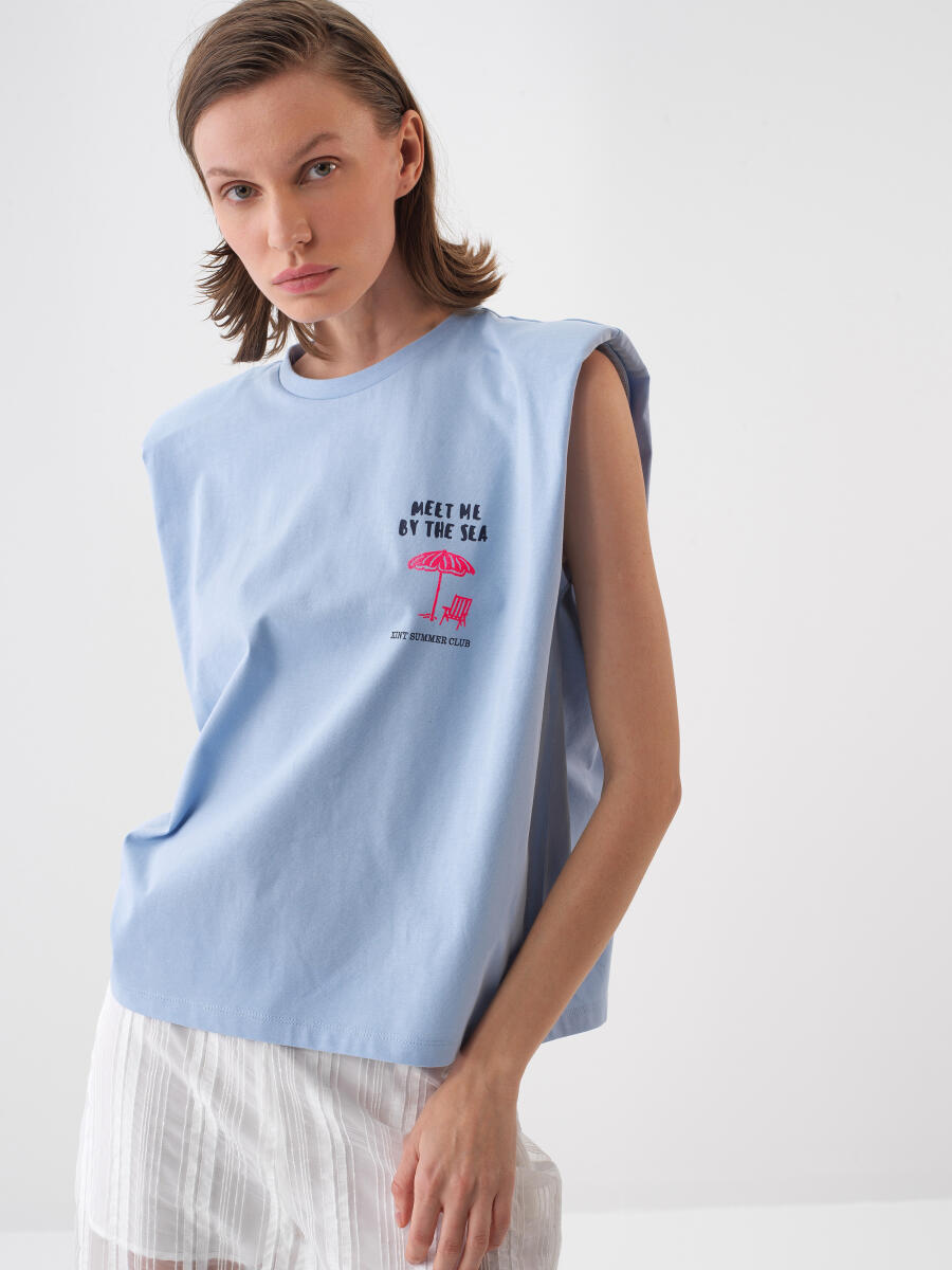 Mavi Regular Fit Pamuklu Bluz - 3