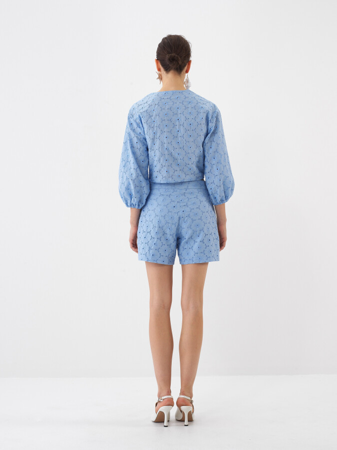 Mavi Regular Fit Pamuklu Bluz - Xint