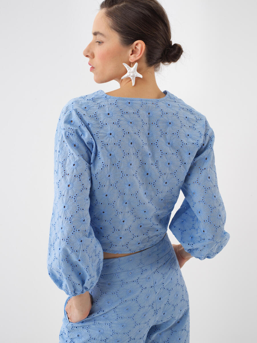 Mavi Regular Fit Pamuklu Bluz - 5