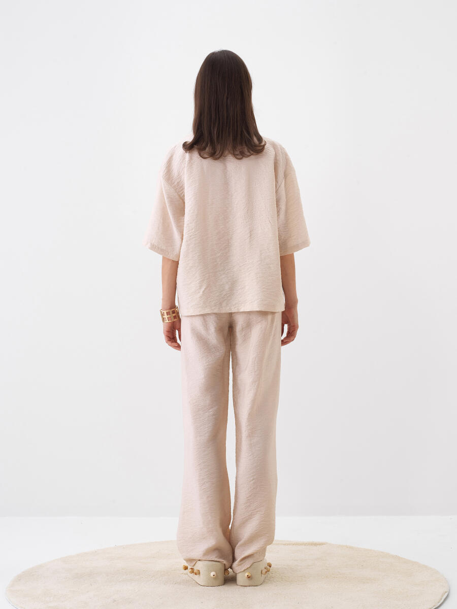 Naturel Oversize Bluz - 5