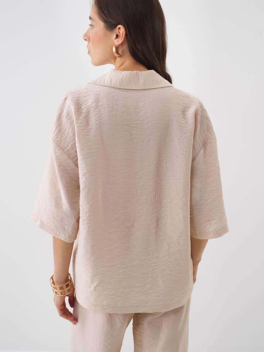 Naturel Oversize Bluz - 4