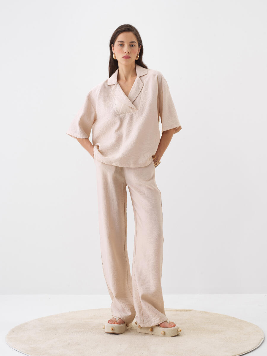 Naturel Oversize Bluz - 2