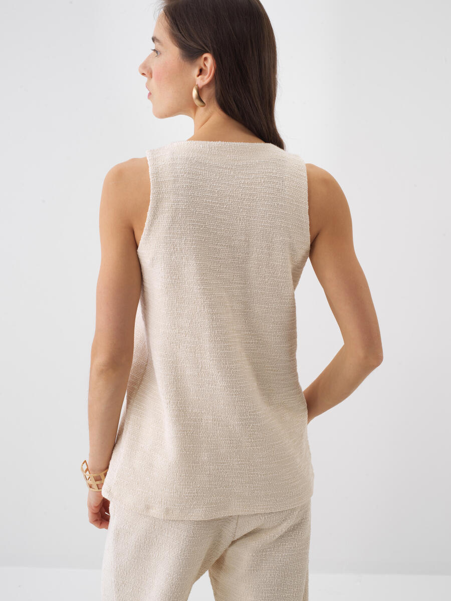 Naturel Oversize Pamuklu Bluz - 5
