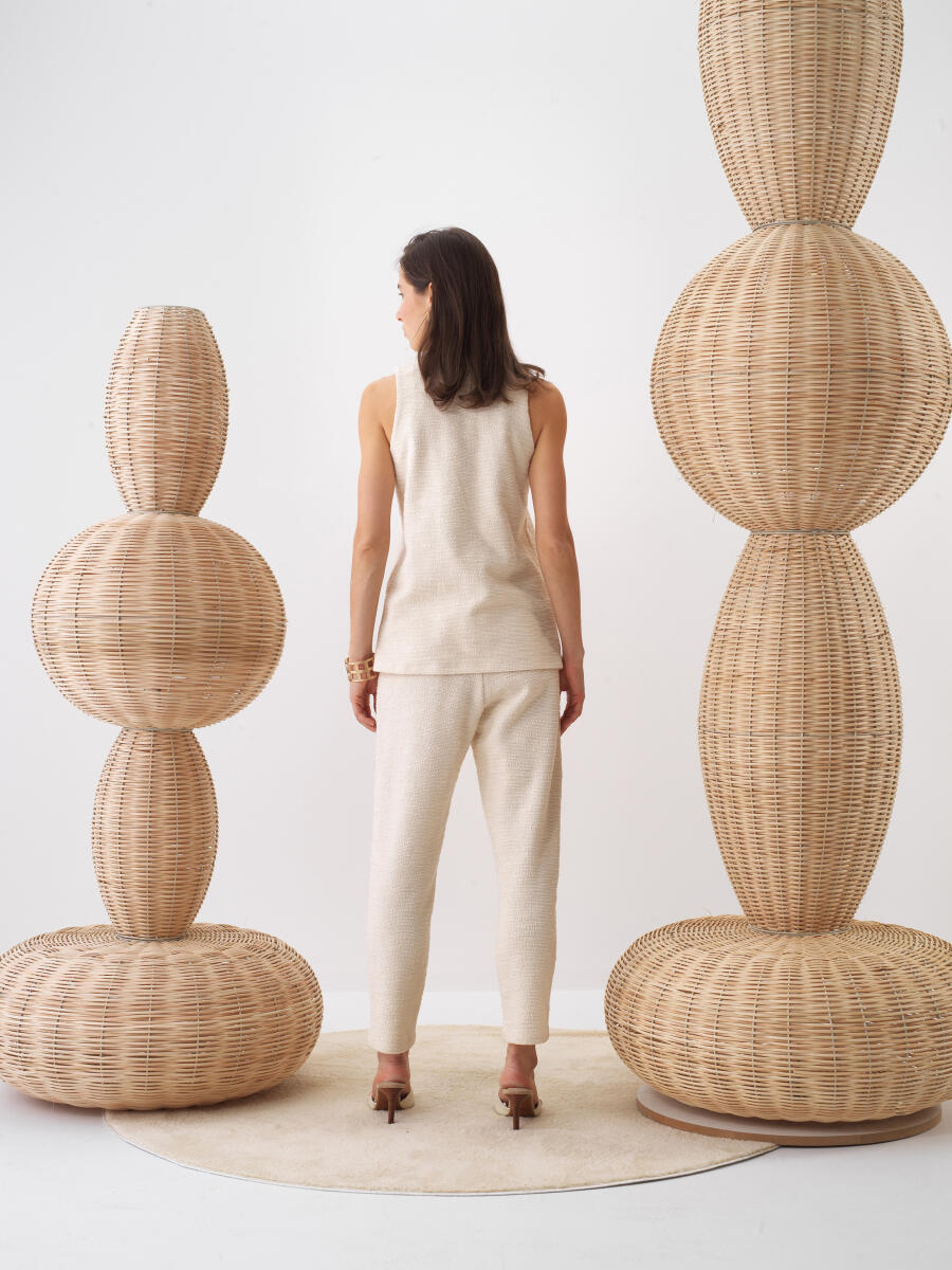 Naturel Oversize Pamuklu Bluz - 6