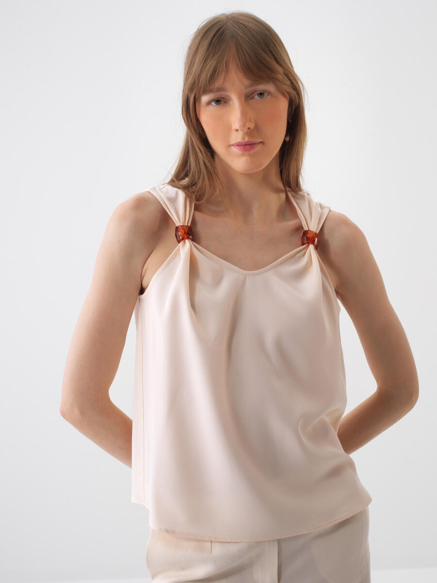 Naturel Oversize Bluz - 3