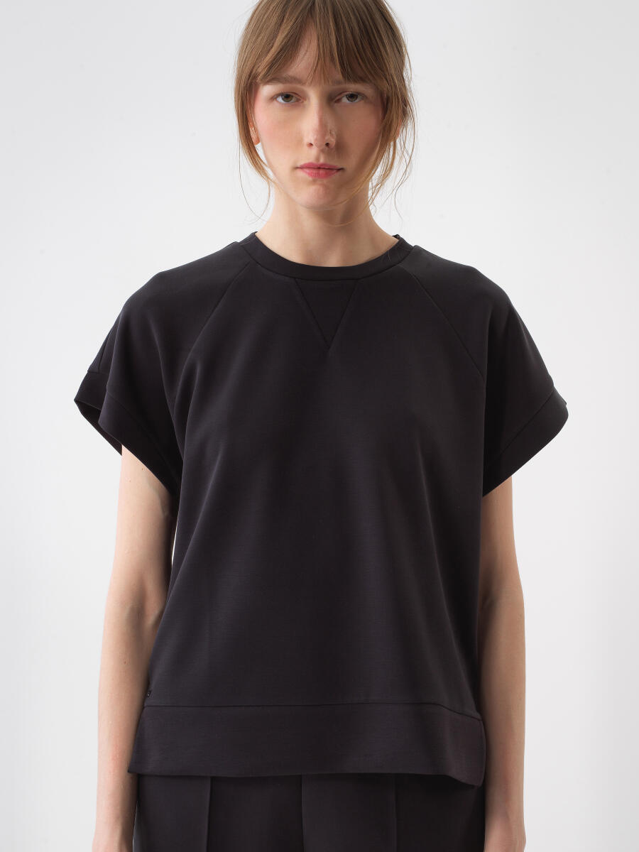 Siyah Oversize Modal Bluz