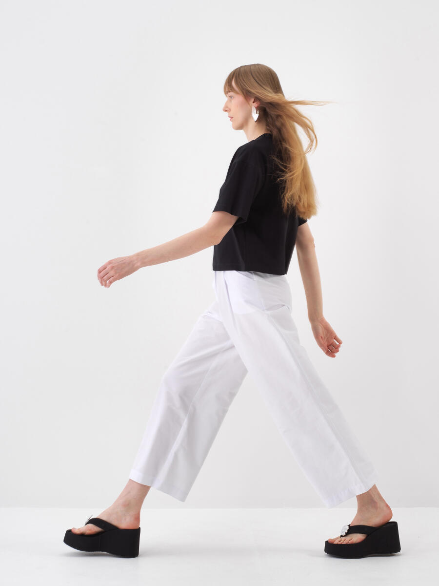 Siyah Oversize Pamuklu Bluz - 3