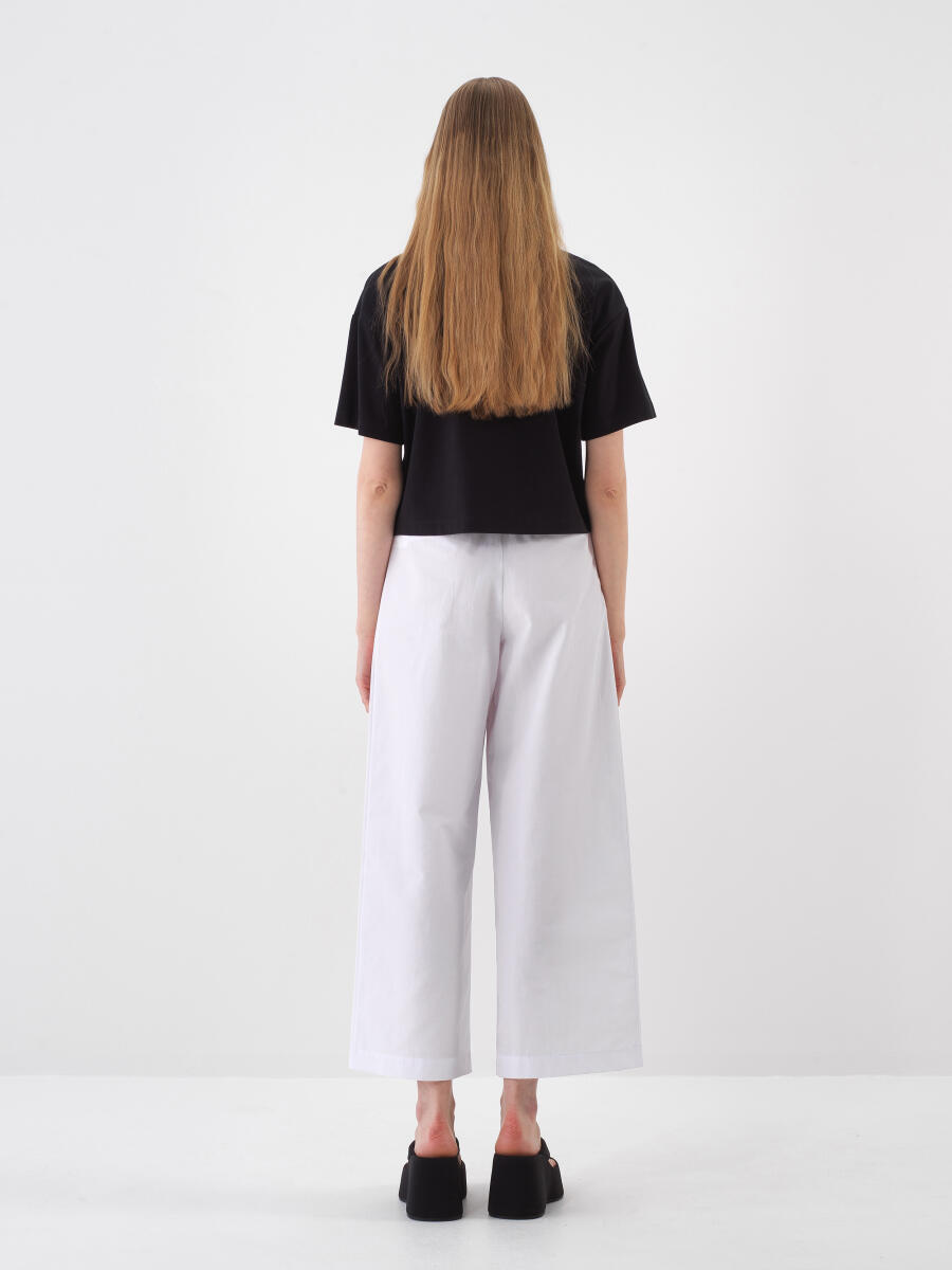 Siyah Oversize Pamuklu Bluz - 5