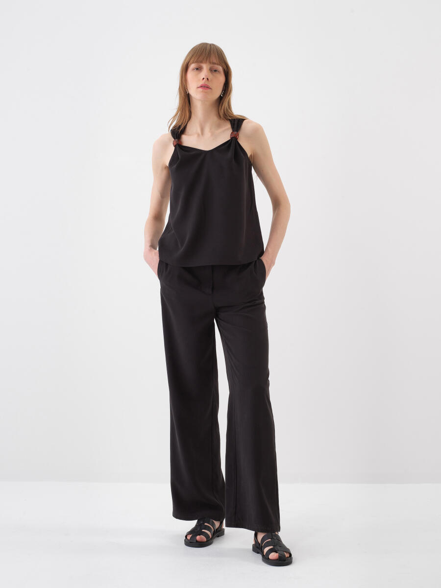 Siyah Oversize Bluz - 2