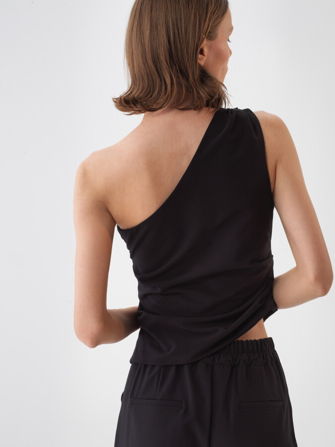 Siyah Regular Fit Bluz - Xint