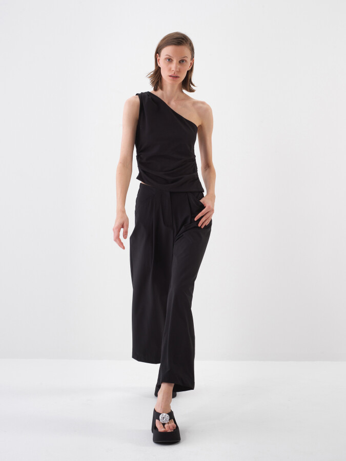 Siyah Regular Fit Bluz - Xint