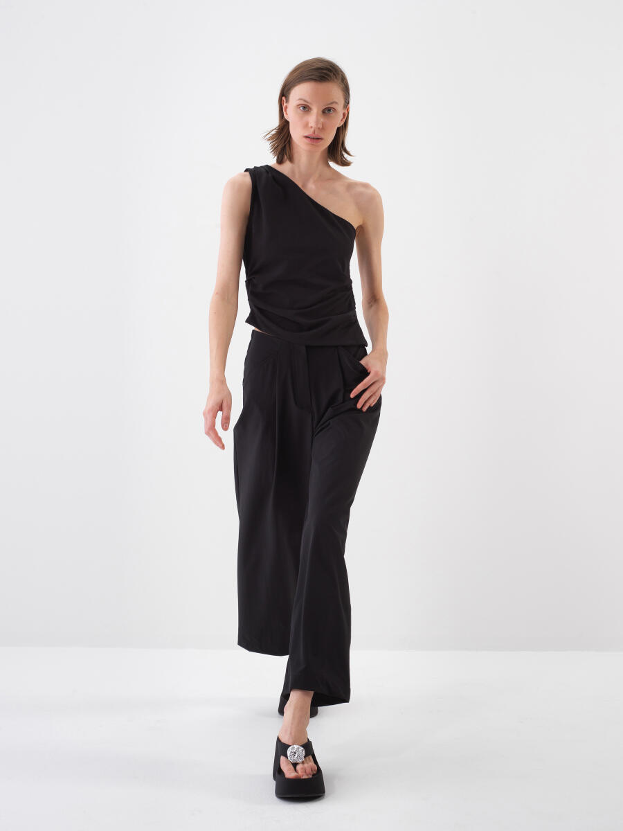 Siyah Regular Fit Bluz - 2