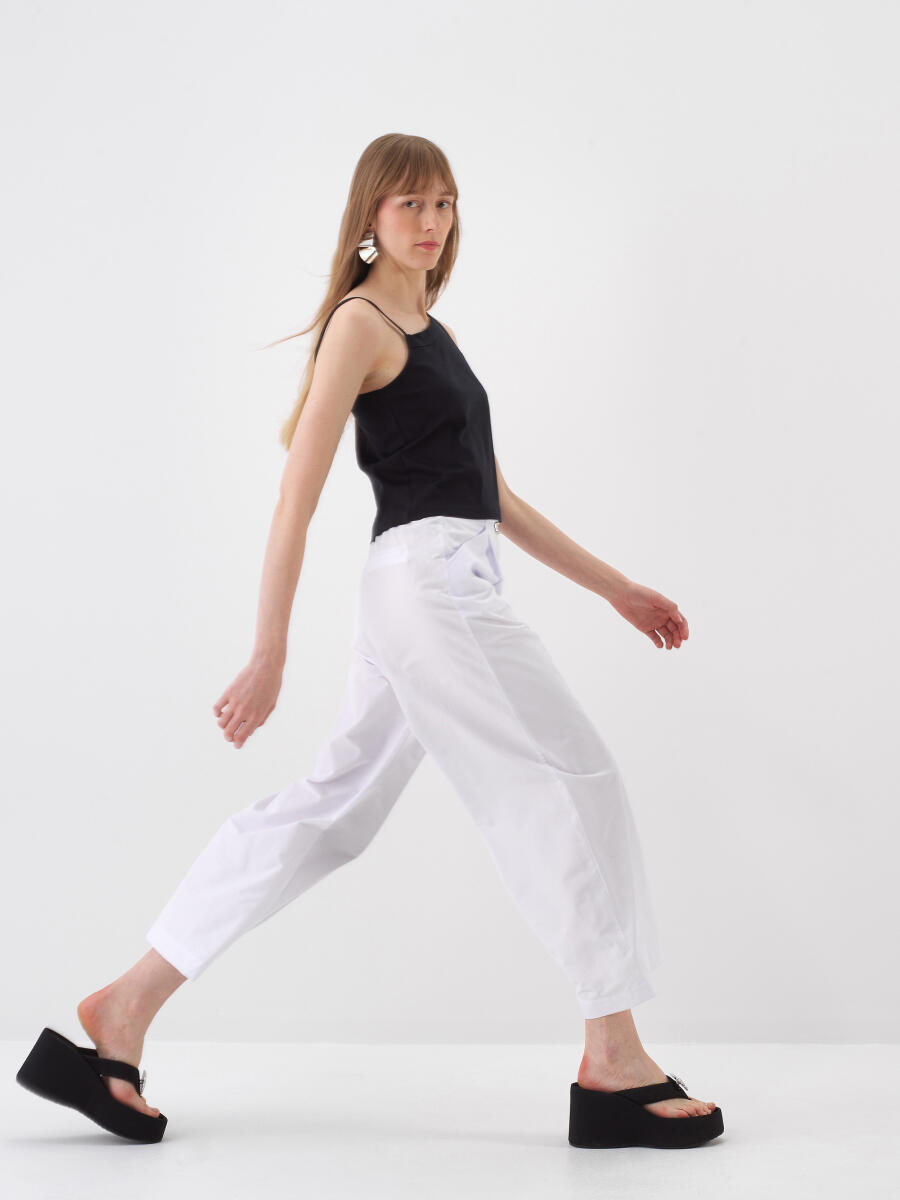 Siyah Regular Fit Pamuklu Bluz - 3