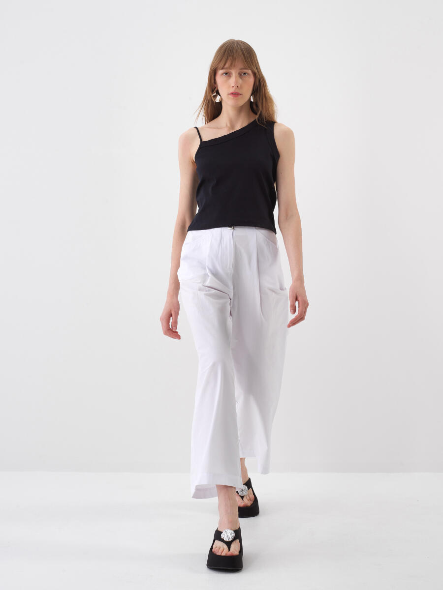 Siyah Regular Fit Pamuklu Bluz - 2
