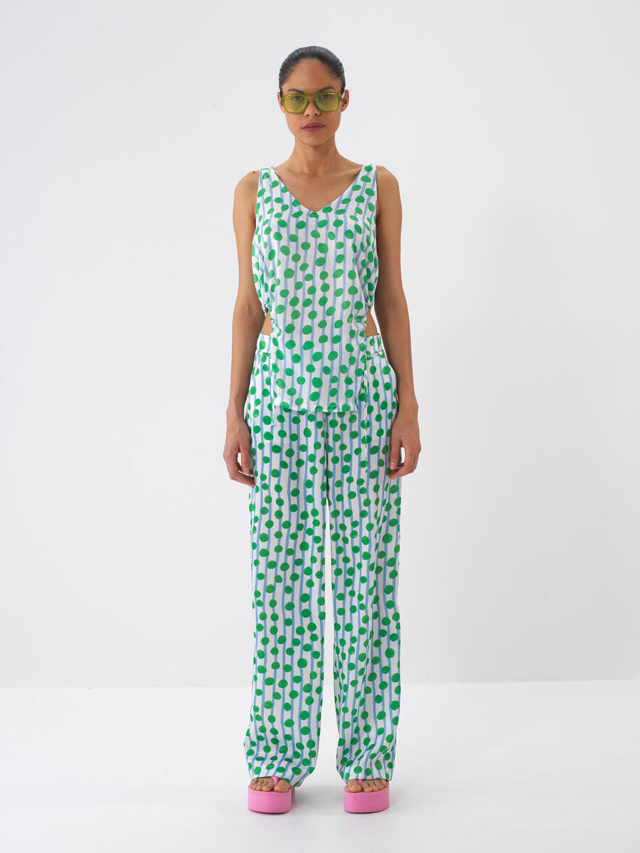 Yeşil Oversize Bluz - 2