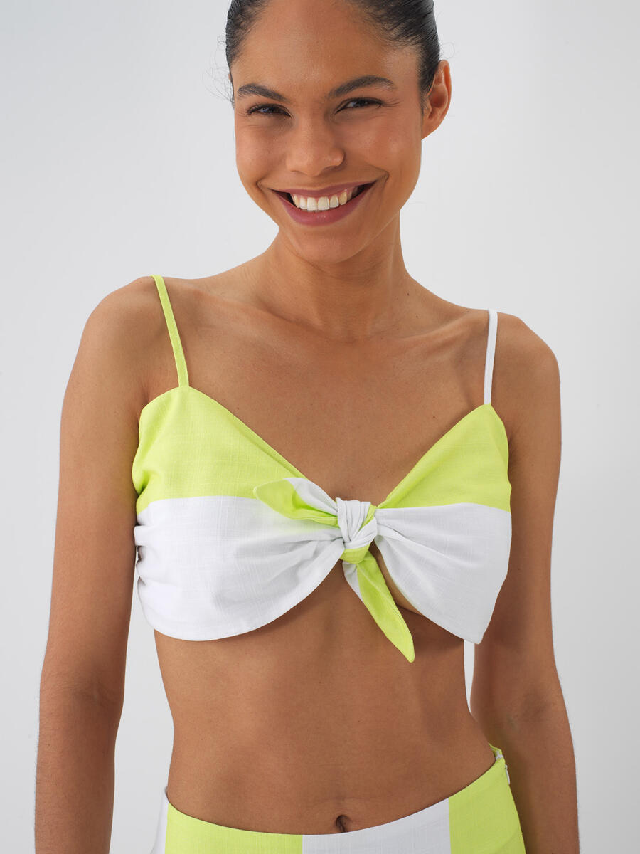 Yeşil Regular Fit Pamuklu Bluz