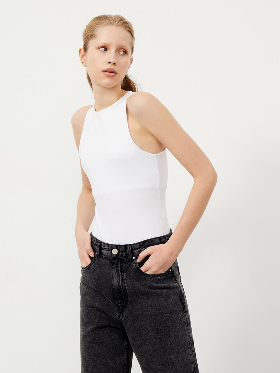 Beyaz Regular Fit Body Tişört - 3