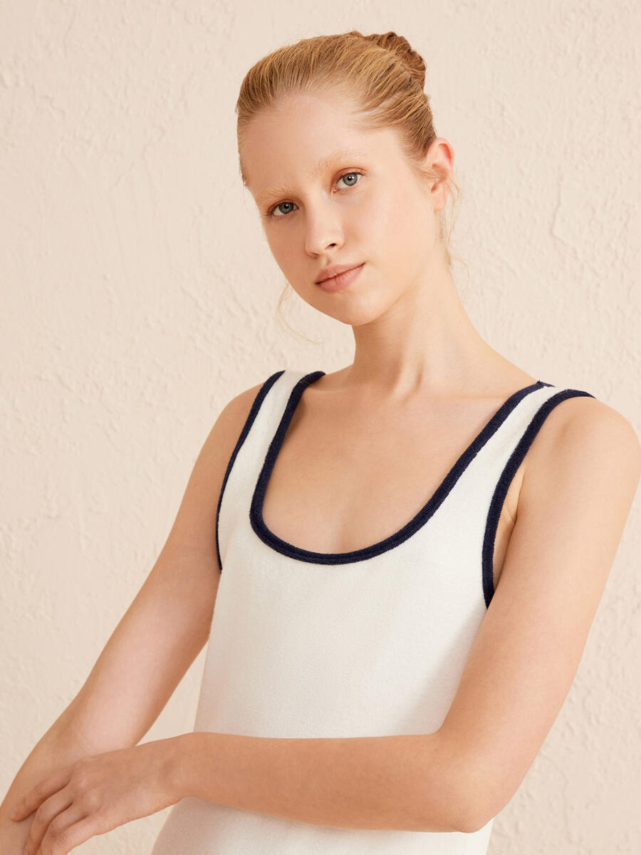 Ekru Slim Fit Pamuklu Body Tişört - 2