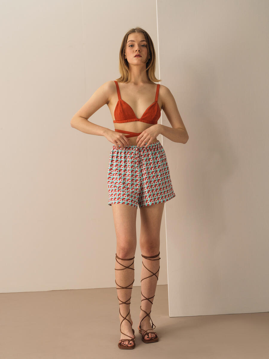 Kiremit Rengi Slim Fit Büstiyer - 3