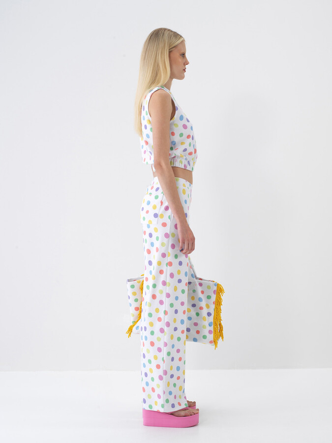 Beyaz Pamuklu Çanta - Xint