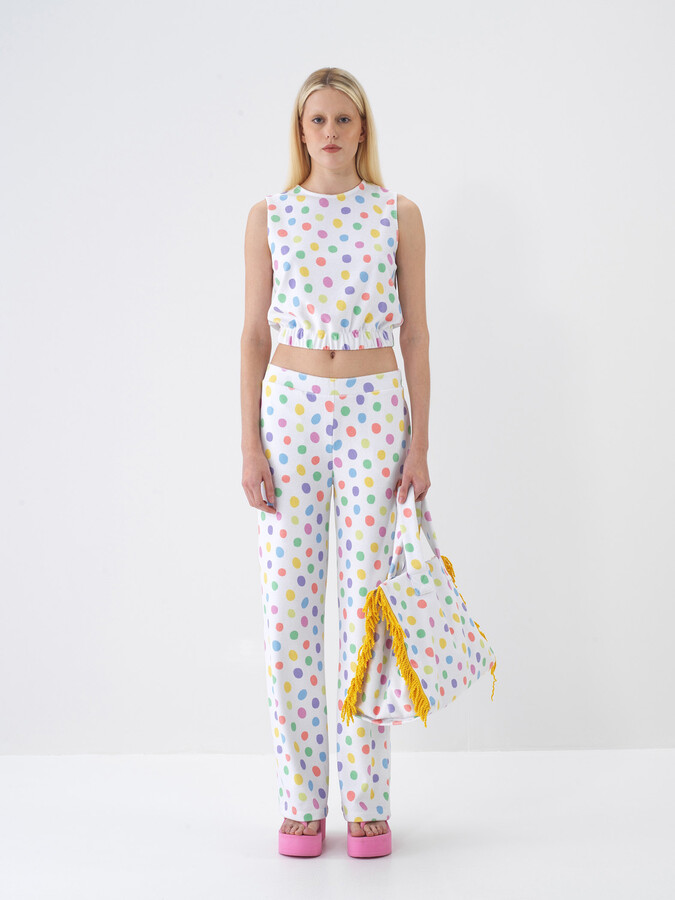 Beyaz Pamuklu Çanta - Xint