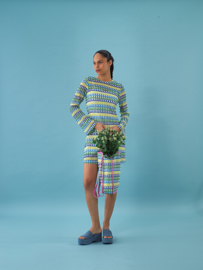 Mavi Pamuklu Çanta - Xint