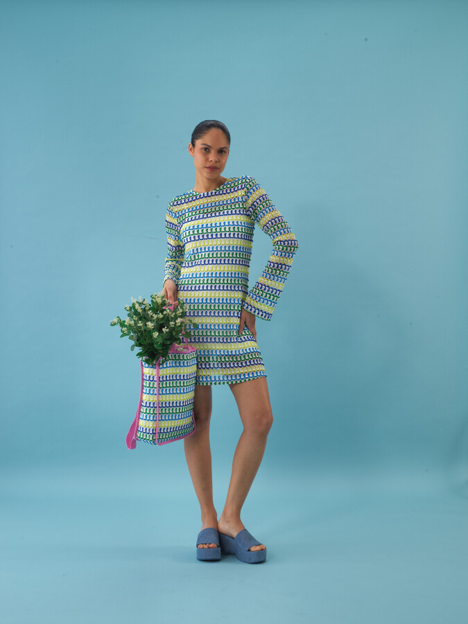 Mavi Pamuklu Çanta - Xint