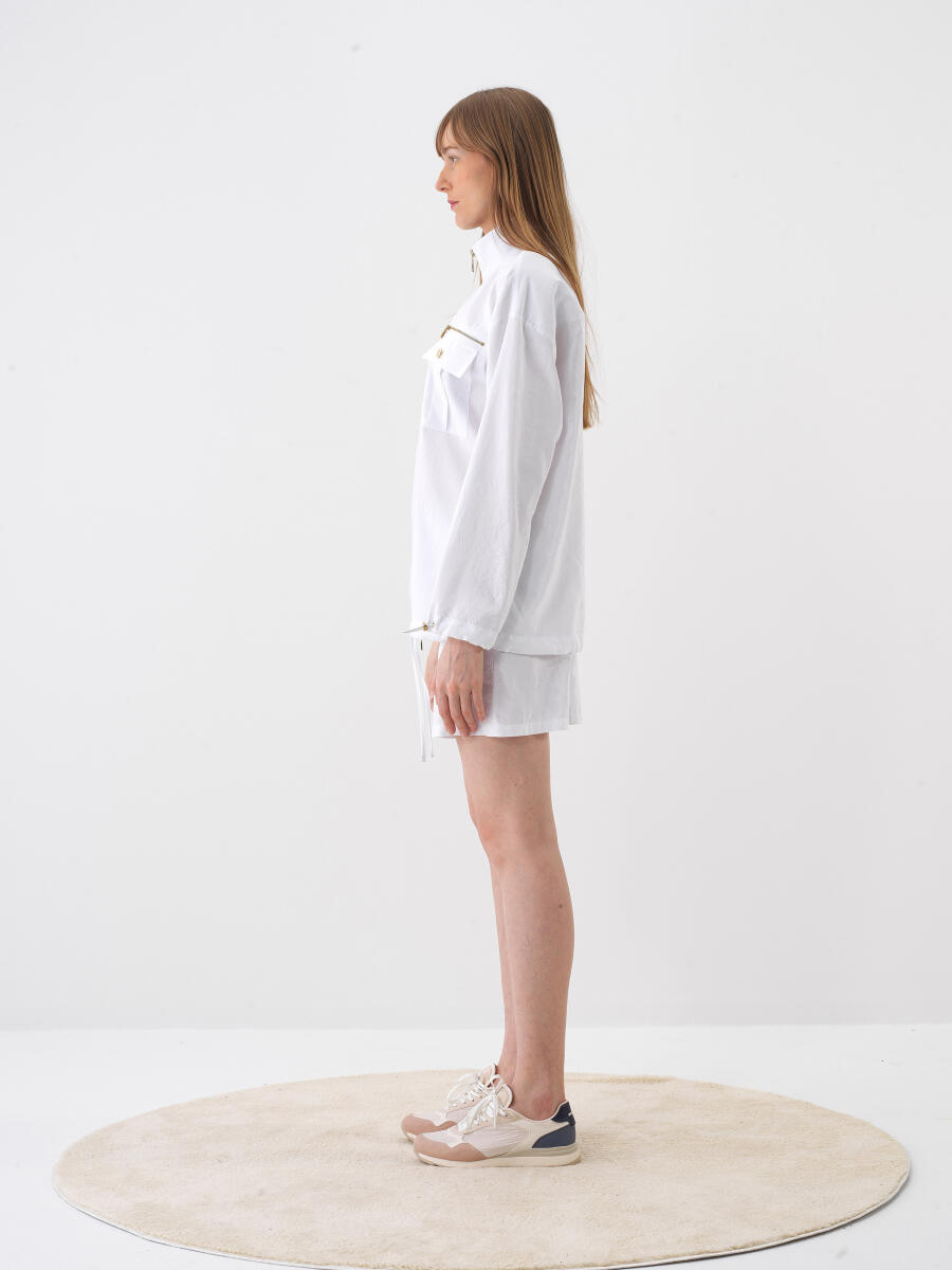 Beyaz Oversize Ceket - 3