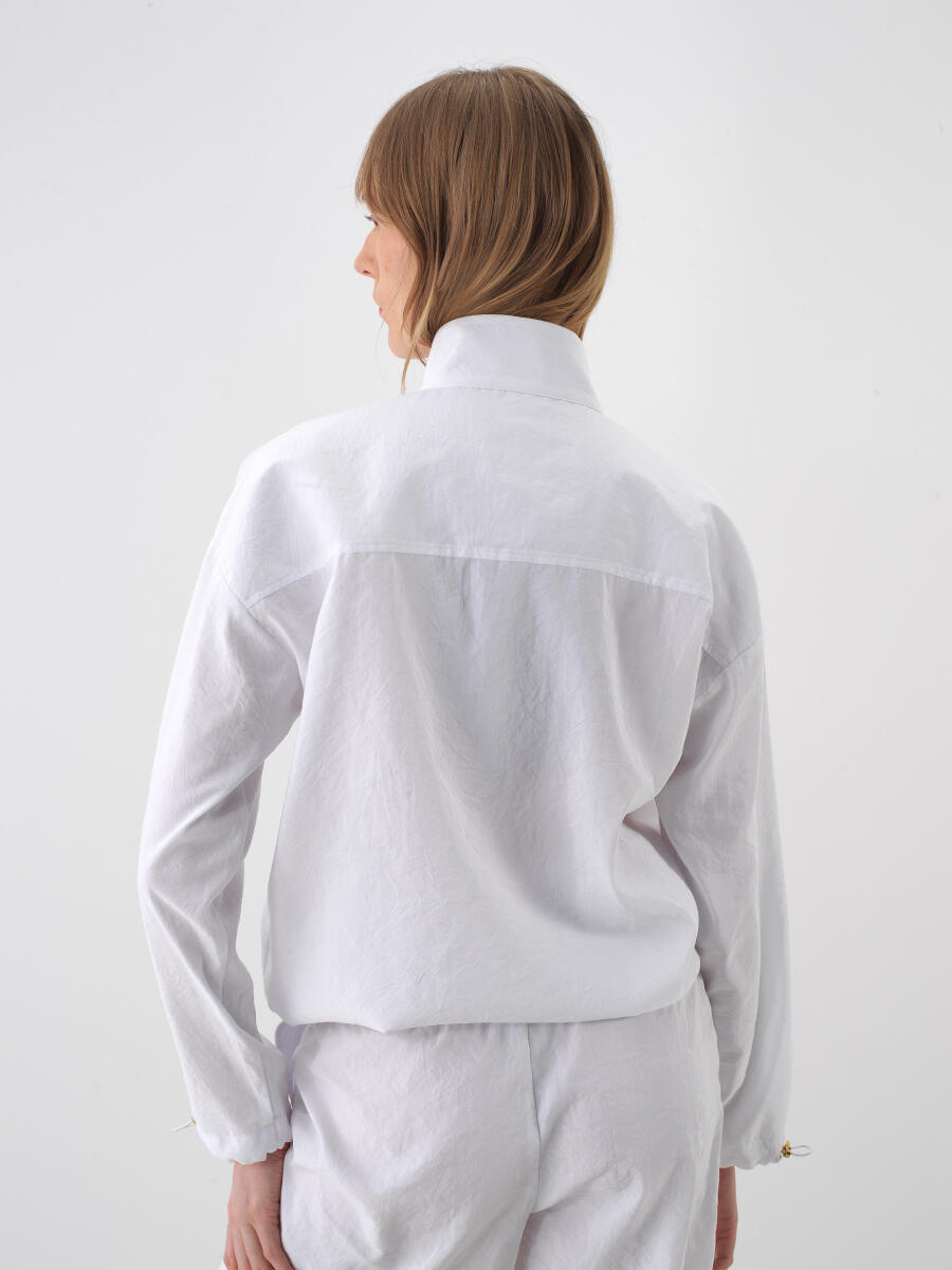 Beyaz Oversize Ceket - 4