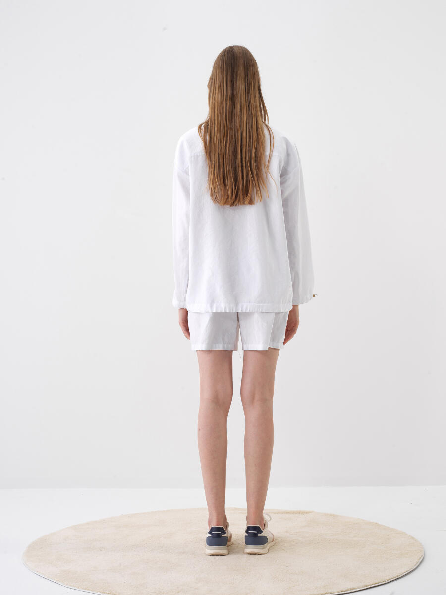 Beyaz Oversize Ceket - 5