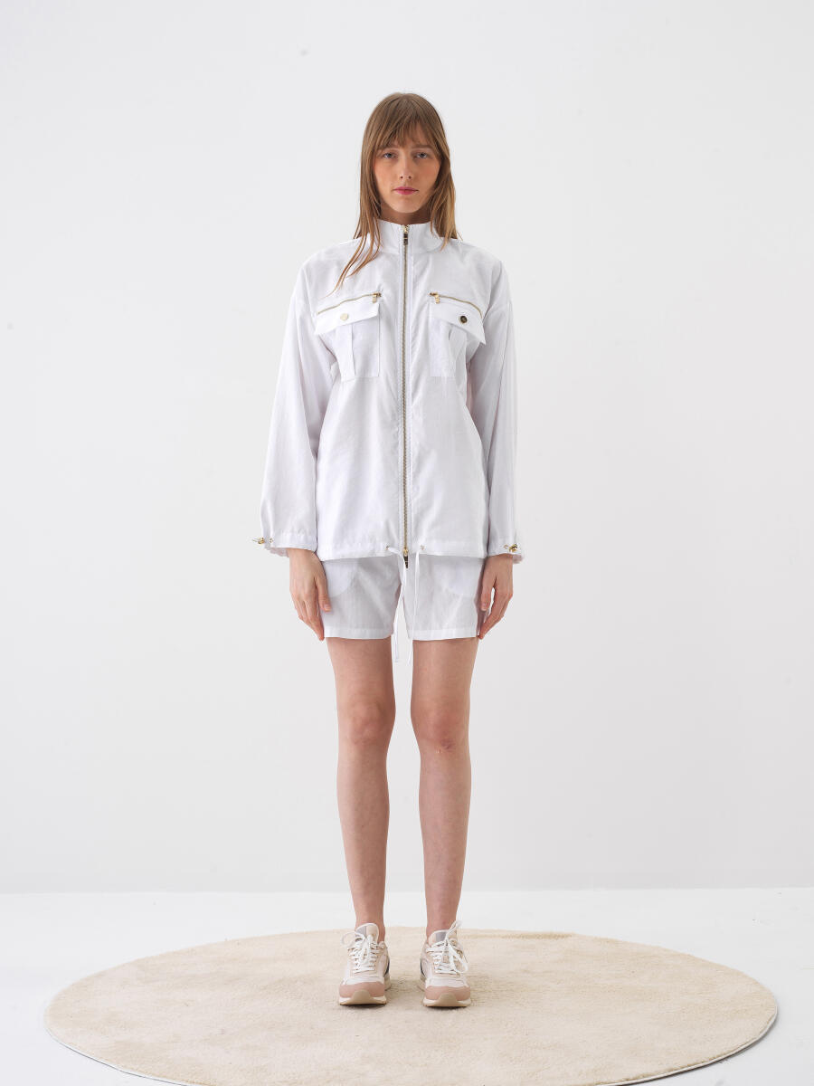 Beyaz Oversize Ceket - 2