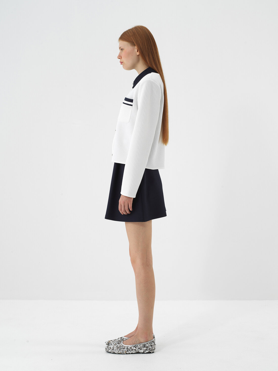 Ekru Modern Ekose Regular Fit Ceket - Xint