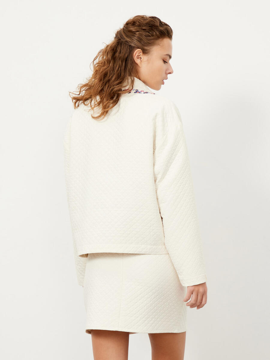 Ekru Oversize Pamuklu Ceket - 5