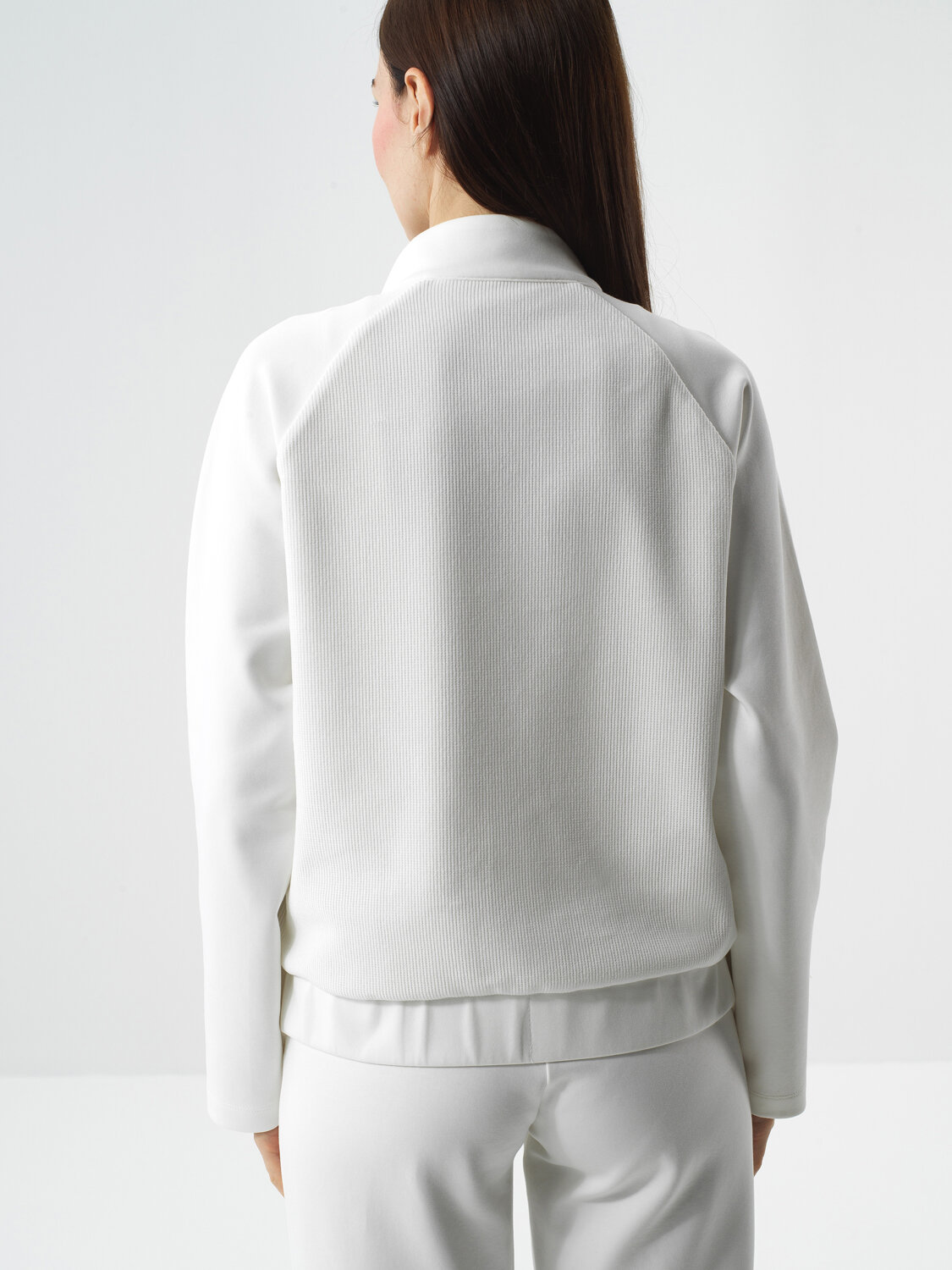 Ekru Pamuk Dokulu Oversize Ceket - Xint