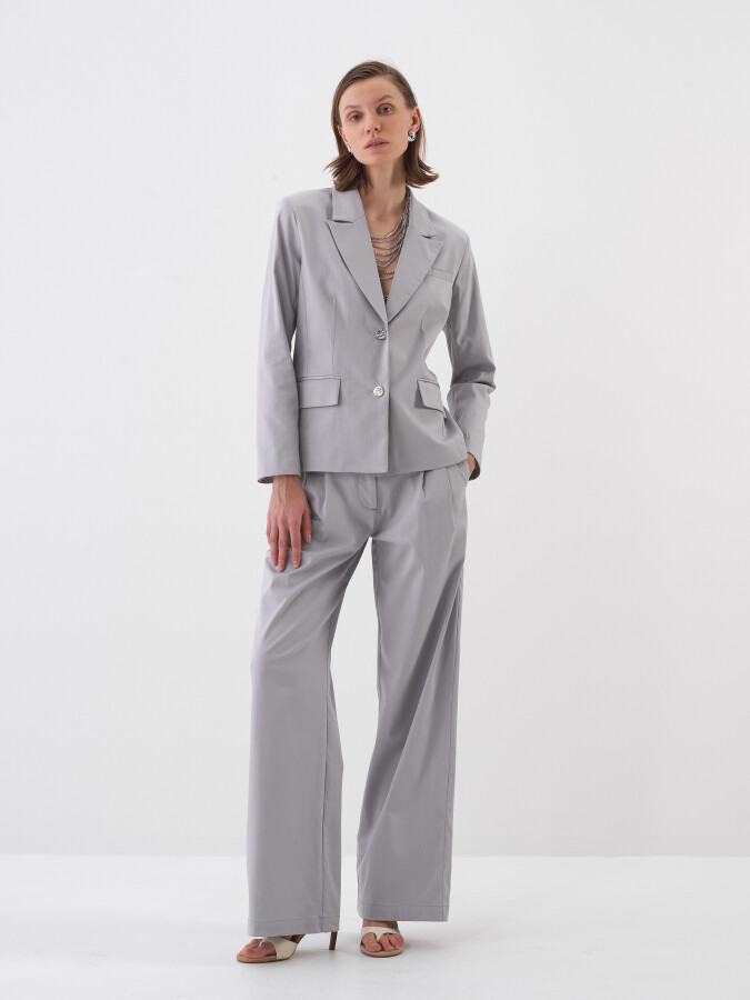 Gri Regular Fit Pamuklu Ceket - Xint