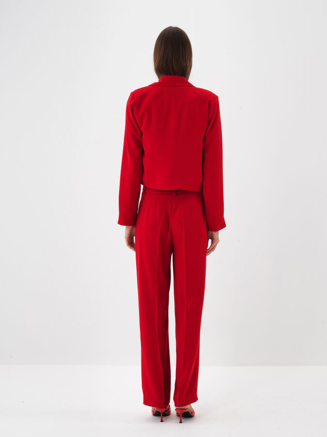 Kırmızı Formunu Koruyan Regular Fit Ceket - Xint