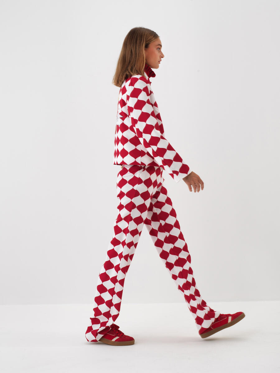 Kırmızı Formunu Koruyan Regular Fit Ceket - 3