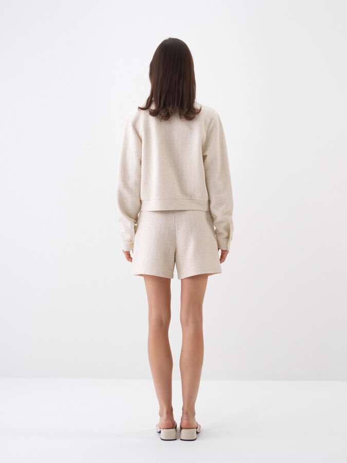 Naturel Regular Fit Keten Ceket - Xint